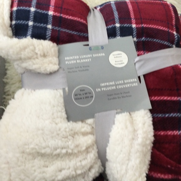 NWT Printed Luxury Sherpa Plush Blanket - Picture 7 of 7